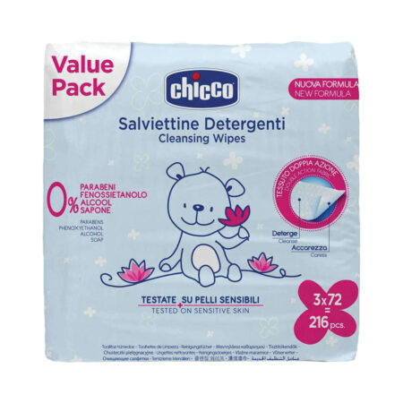 Chicco Cleansing Wipes 3x72 Pcs