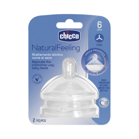 Chicco Natural Feeling 2 Meal Flow Teats 6M+